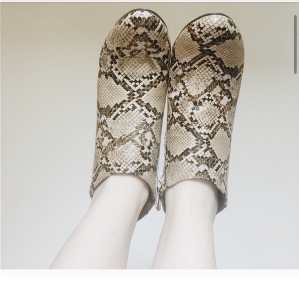 Snake Print Ankle Booties - Picture 2 of 2